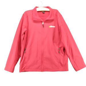 Core 365 Mens Jacket Red Medium 1/4 Zip Pullover Crew Carwash Uniform